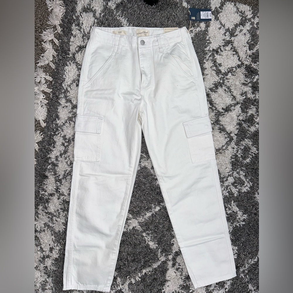 White Cargo Jeans